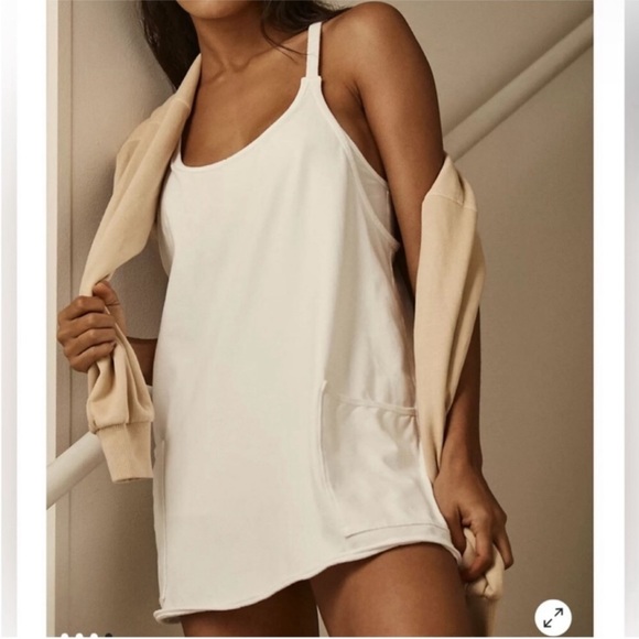 *Flaws* NEW Free People Movement Hot Shot Mini Dress in White - Picture 3 of 9